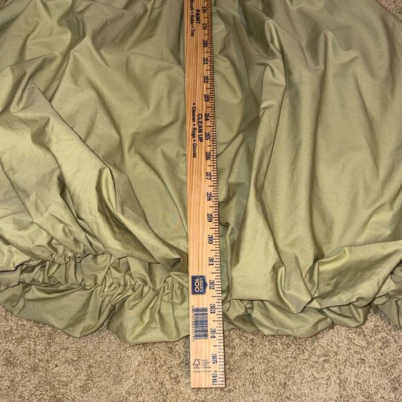 Maeve Anthropologie long sleeve Collared Belted Bubble Hem mini dress green NEW - Picture 11 of 11